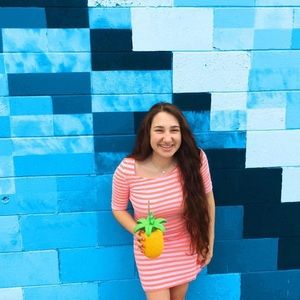 Lilly Pulitzer Neon Orange Striped T-Short Dress